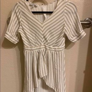 Nanamacs Boutique “Ellie High Low Striped Top”